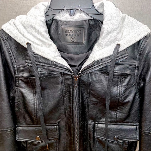 Blank NYC Faux Leather Hooded Jacket - Picture 2 of 7